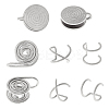 8Pcs 4 Styles Stainless Steel Cuff Earrings EJEW-HS0001-10P-1