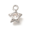 Brass Micro Pave Cubic Zirconia Charms KK-C085-23P-1