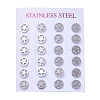 304 Stainless Steel Pentacle Stud Earrings EJEW-H368-27P-3
