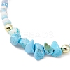 3Pcs 3 Style Natural Mixed Gemstone Chips & Glass Seed Braided Bead Bracelets Sets BJEW-JB09573-4