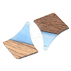 Resin & Walnut Wood Pendants RESI-S389-055B-3