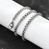 Non-Tarnish 304 Stainless Steel Box Chain Necklaces NJEW-O110-05H-P-2