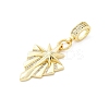 Brass Micro Pave Cubic Zirconia Pendants KK-S510-09G-2