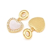 Brass Micro Pave Clear Cubic Zirconia European Charms KK-Z140-26G-2