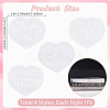 4Pcs 4 Styles Silicone Carved Molds MRMJ-SC0001-47B-2