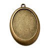 Vintage Tibetan Style Alloy Pendant Cabochon Settings X-TIBEP-M018-76AB-NF-1