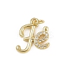 Brass Micro Pave Clear Cubic Zirconia Pendants KK-D409-36G-A-1