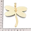 Dragonfly Rack Plating Alloy Pave Resin Big Pendants FIND-N005-48G-3