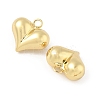 Heart Brass Pendants KK-M327-02D-G-2