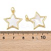 Natural Shell Star Pendants KK-L251-43G-01-3