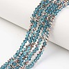 Electroplate Transparent Glass Beads Strands EGLA-A034-T2mm-N06-1