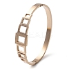 Ion Plating(IP) 304 Stainless Steel Hinged Bangles for Women BJEW-A011-17RG-4