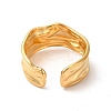 Ion Plating(IP) 304 Stainless Steel Twist Open Cuff Ring for Women X-RJEW-E063-24G-3