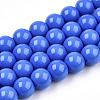 Opaque Solid Color Glass Beads Strands X-GLAA-T032-P10mm-11-1