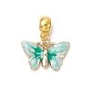 Alloy Enamel Butterfly European Dangle Charms PALLOY-JF03877-3