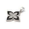 Rack Plating Brass Clear Cubic Zirconia Pendants X-KK-Z056-34P-02-2