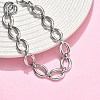 304 Stainless Steel Link Chain Bracelets for Women BJEW-B169-04A-P-3