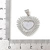 Brass Micro Pave Cubic Zirconia Pendants KK-P323-11F-P02-3