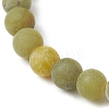 3Pcs Frosted Natural TaiWan Jade Round Beaded Stretch Bracelets for Women Men BJEW-JB11478-4