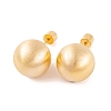 Round Ball Drawbench Brass Ear False Plugs for Women EJEW-G391-24A-G-2