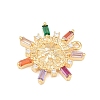 Brass Micro Pave Cubic Zirconia Pendants KK-Z133-05G-01-2