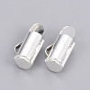 Brass Slide On End Clasp Tubes KK-Q747-11A-S-1