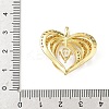 Brass Micro Pave Clear Cubic Zirconia Pendants KK-B141-43G-02-3