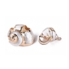 Electroplate Natural Sea Shell Pendants SSHEL-Q100-03KCG-2