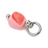 Dyed Natural Freshwater Shell Nuggets Charms PALLOY-JF04375-02-5