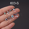 316L Surgical Stainless Steel Micro Pave Cubic Zirconia Cartilage Earrings WG7DF17-09-1