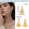 12Pcs Brass Micro Pave Clear Cubic Zirconia Charms ZIRC-BBC0003-46-2