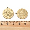 PVD Vacuum Plating 304 Stainless Steel Pendants STAS-R130-42G-3