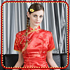 Chinese New Year Bowknot Flower Cloth Alligator Hair Clips Set OHAR-WH0021-31D-6