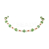 Christmas Theme Faceted Rondelle Glass & White Round ABS Plastic Imitation Pearl Beaded Necklaces for Women NJEW-JN05464-02-2
