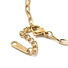 Ion Plating(IP) 304 Stainless Steel Paperclip Chain Bracelet for Women LS-BJEW-G667-05G-3