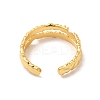 Brass Open Cuff Ring for Women RJEW-A015-03G-2