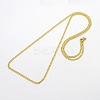 304 Stainless Steel Curb Chain Necklaces STAS-O037-95-3