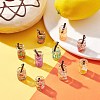 12Pcs 2 Styles Resin Glass Bottle Pendants CRES-YW0001-14-5