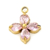 304 Stainless Steel Micro Pave Cubic Zirconia Pendants STAS-U042-06G-01-1