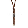 Men Adjustable Cowhide Pendant Necklaces NJEW-BB31312-1