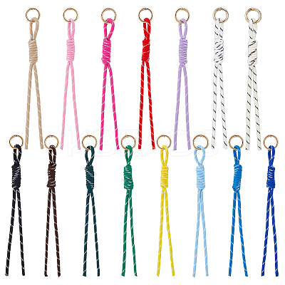 15Pcs 15 Colors Polyester Pendant Decorations FIND-NB0007-37-1