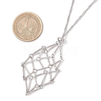 304 Stainless Steel Macrame Pouch Empty Stone Holder Necklace Making NJEW-JN05238-03-1