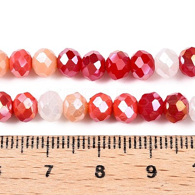 Electroplate Glass Beads Strands GLAA-T023-D16-02-1