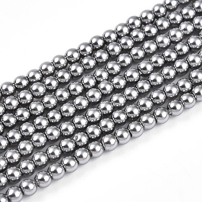Baking Paint Pearlized Glass Pearl Bead Strands HY-N002-2mm-A01-1