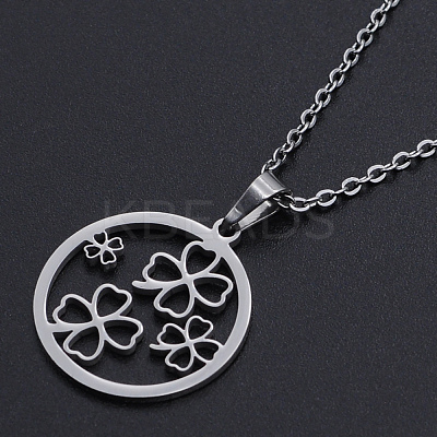 Non-Tarnish 201 Stainless Steel Pendants Necklaces NJEW-S105-JN726-45-1-1