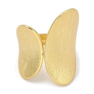 Rack Plating Brass Cuff Finger Rings for Women RJEW-C114-13F-G-1