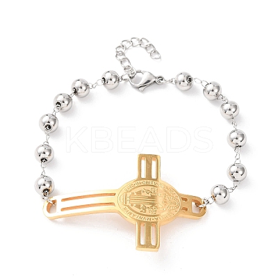 304 Stainless Steel Link Bracelets for Women LS-BJEW-Z156-01GP-1