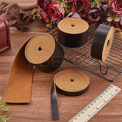 2M Flat AB Grade Cowhide Leather Cord AJEW-WH0479-73B-03-1