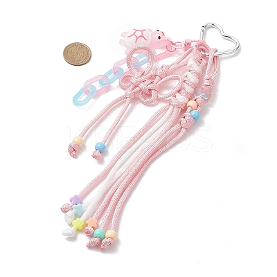 Polyester & Spandex Cord Ropes Pendant Decorations HJEW-JM03844-1