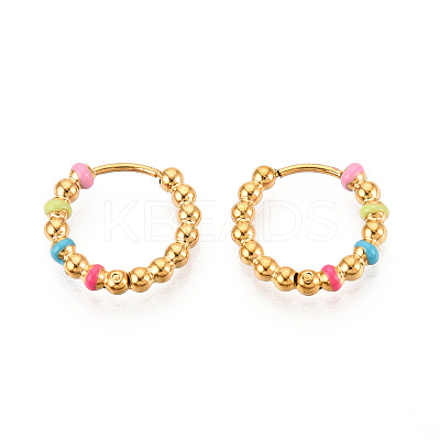304 Stainless Steel Hoop Earrings for Women EJEW-N059-21G-1